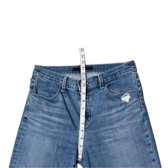 J Brand Alana High‑Rise Ripped Cropped Skinny Jeans in Argo Destruct, size 30 - Picture 7 of 12